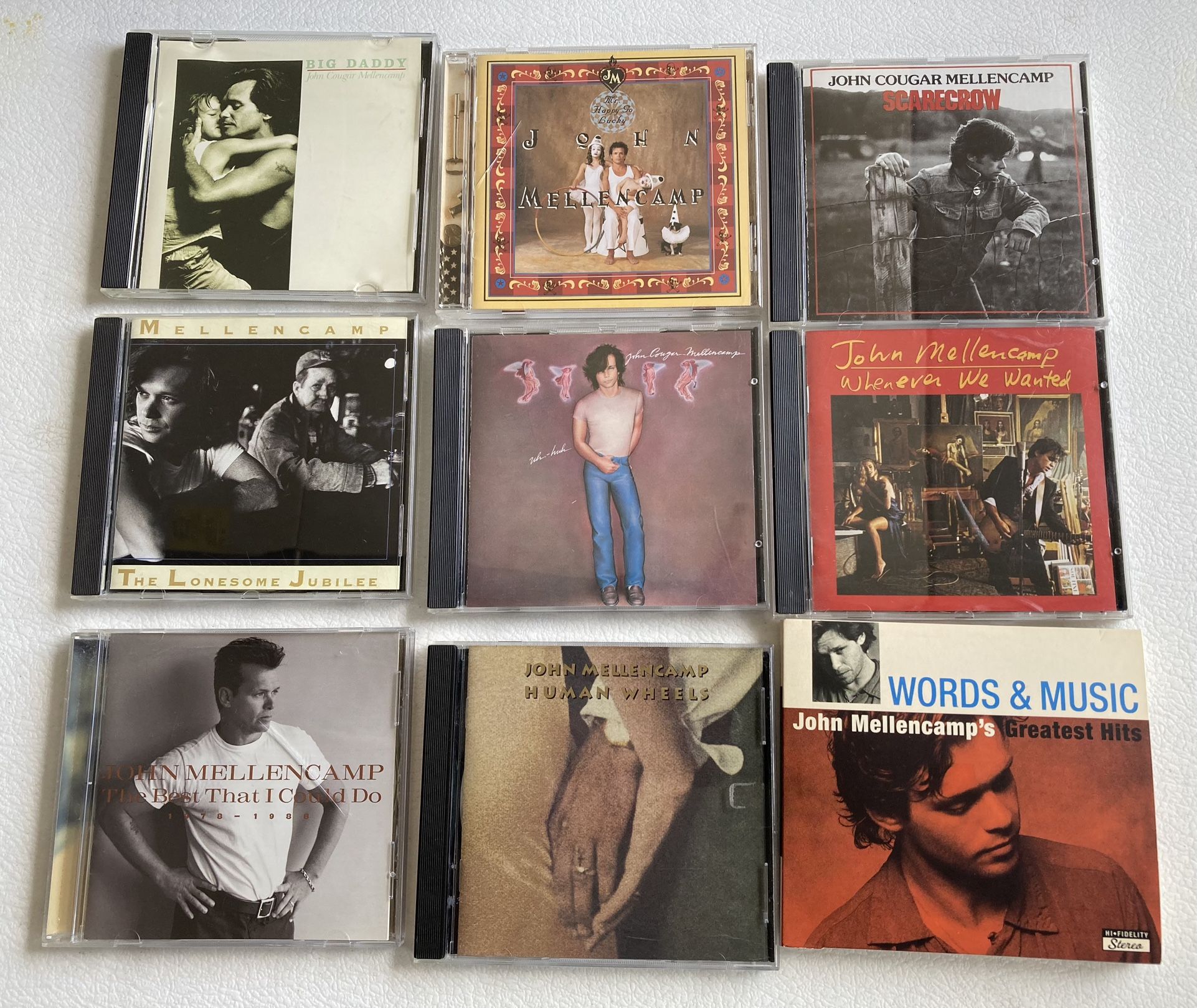 Set Of All 9 John Cougar Mellancamp CDs!!