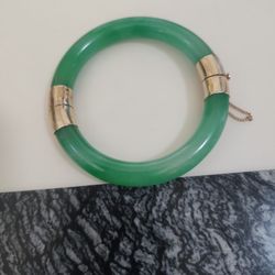 aro de jade  chapa 14k