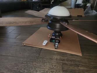 Harbor Breeze 52-inch Indoor/Outdoor Ceiling Fan with Remote Control, Matte Bronze Finish, and LED Light Kit (5 Blades)