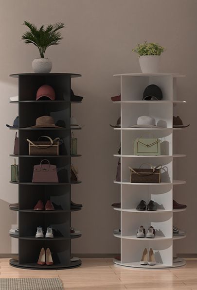 7 Tier Rotating Shoe Rack Tower, Spinning Shoe Display, 360 Shoe Rack Storage Round Carousel, Vertical Handbag Rotate Shoes Closet Organization, Gift