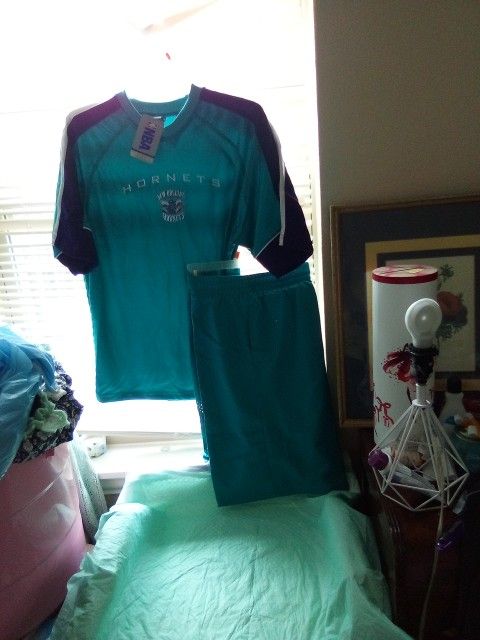 2 Piece Man Set Jersey material Aqua Blue and purple
