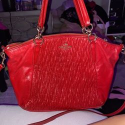 Red Vintage Coach Bag