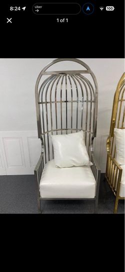 Silver bird cage