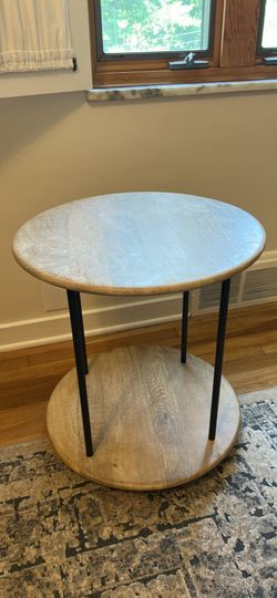 West Elm Wood Tiered Side Table