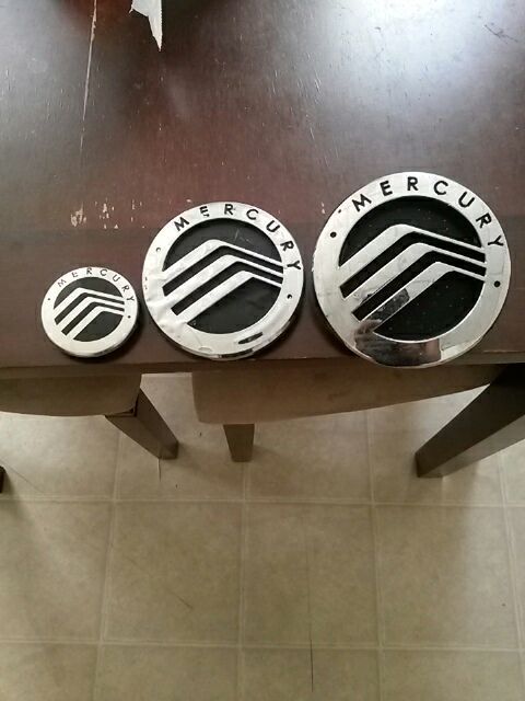 Original Mercury marauder emblems steering wheel grill & trunk
