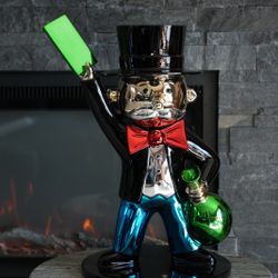 Custom Mr Monopoly Holding Money  Art Sculpture