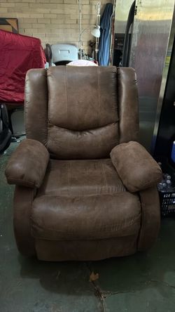 Brown Faux Leather Recliner Chair