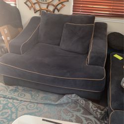 Blue Oversized Chair