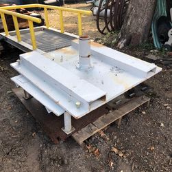 Steel Forklift Mounting Base / Equipment Support Plate made of 1” Plate 4ft x 4ft Heavy Stand Rig