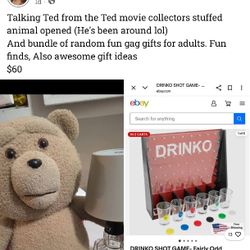 Talking Ted And Fun Adult Games Set