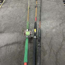Old Fishing Poles Lot (3)