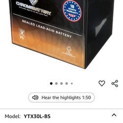 Battery for Harley, ATV, UTV, Snowmobile, Jet Ski