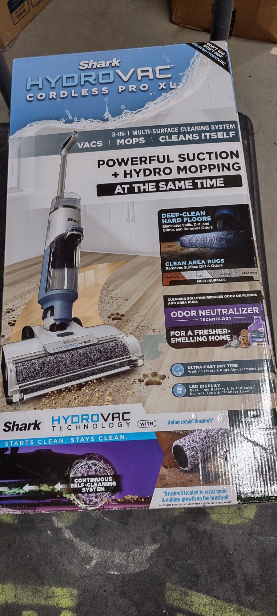 Brand New Shark Hydrolase Cordless Pro XL WD201