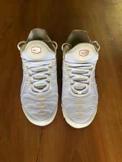 Nike Air Max Plus TN GS "White & Gold/Orange" – Size 5.5Y