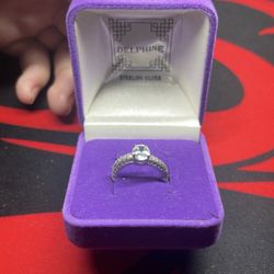 Delphine Diamond Ring Silver 