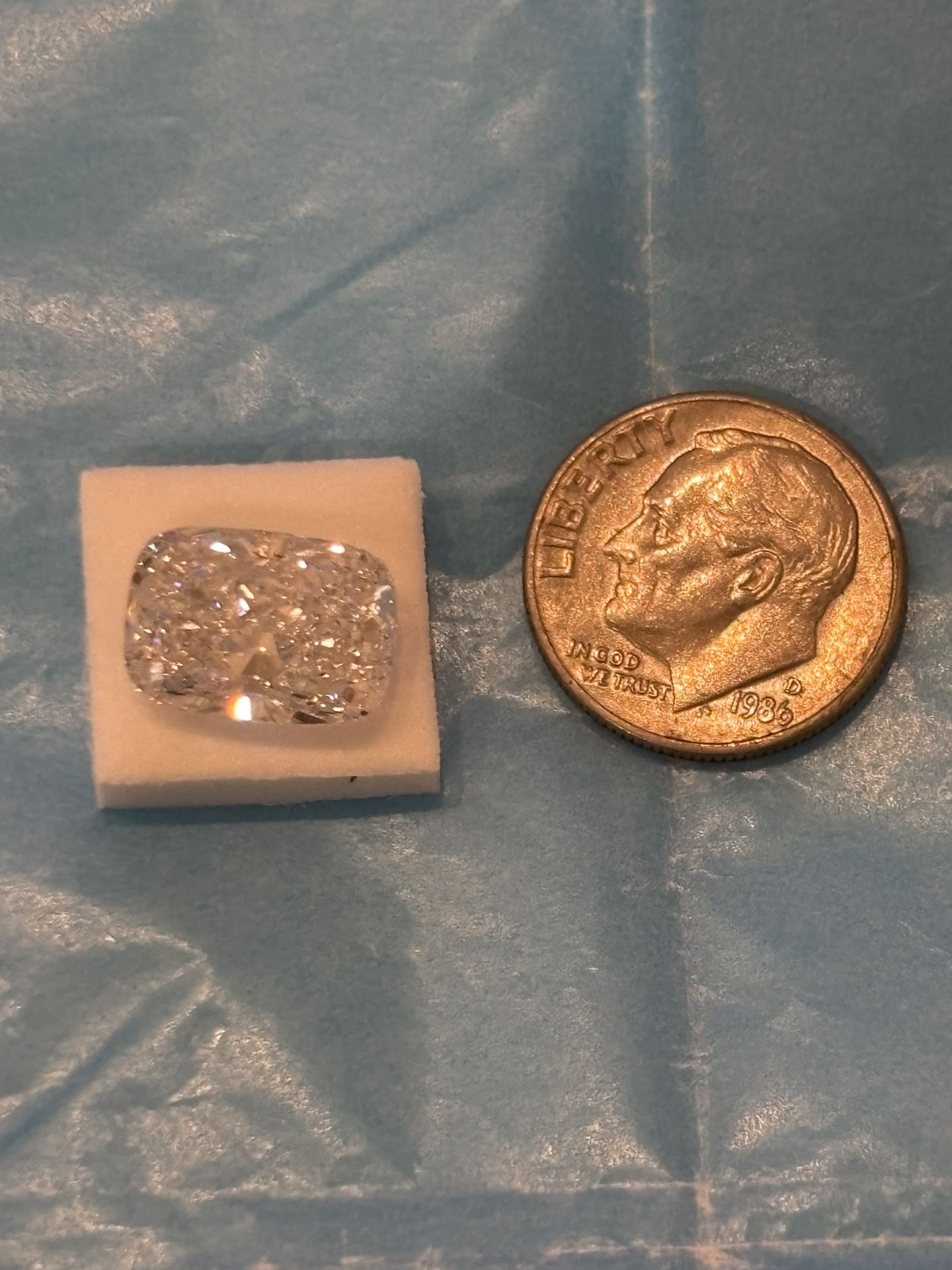 New Loose Certified 5.02 Carat Cushion Cut Lab Diamond F VS1