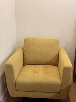 Living Spaces Mustard Yellow Living Room Chair