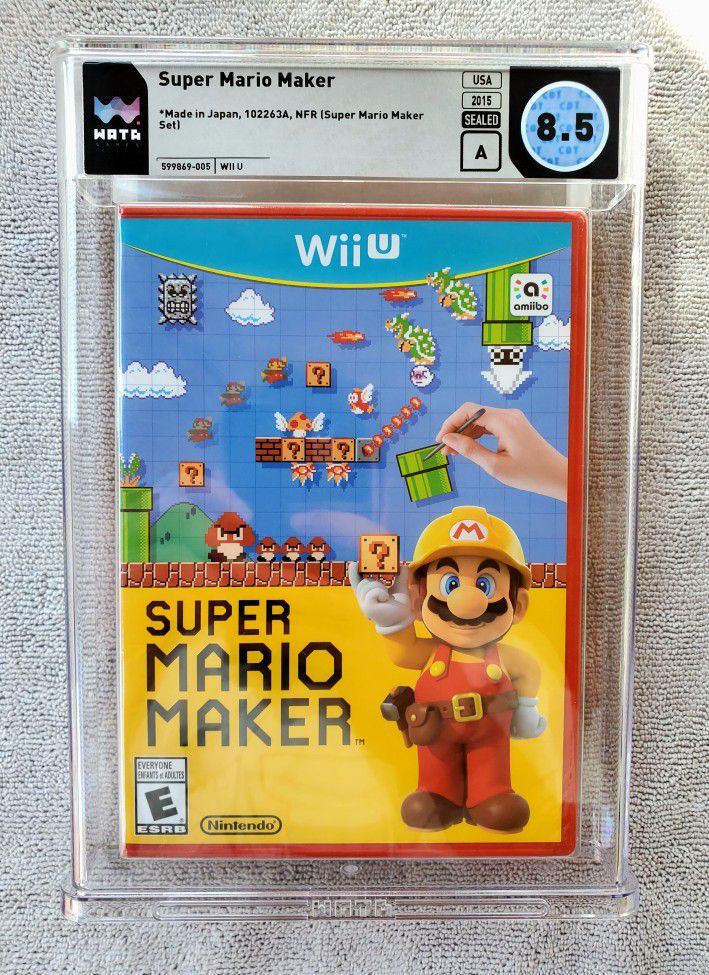 Super Mario Maker Not For Resale NFR Red Nintendo Wii U Sealed WATA 8.5 A POP 27