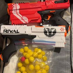 Nerf Rival Blasters + Inflatable Costume + BUBBLE GUN – $25