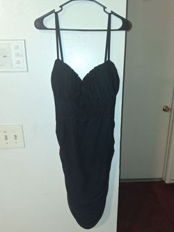Black Spaghetti Strap Bodycon Mini Dress