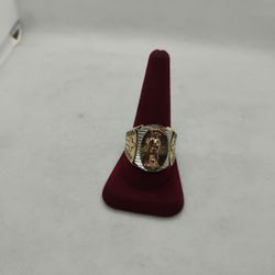 14K Santa Muerte Ring 