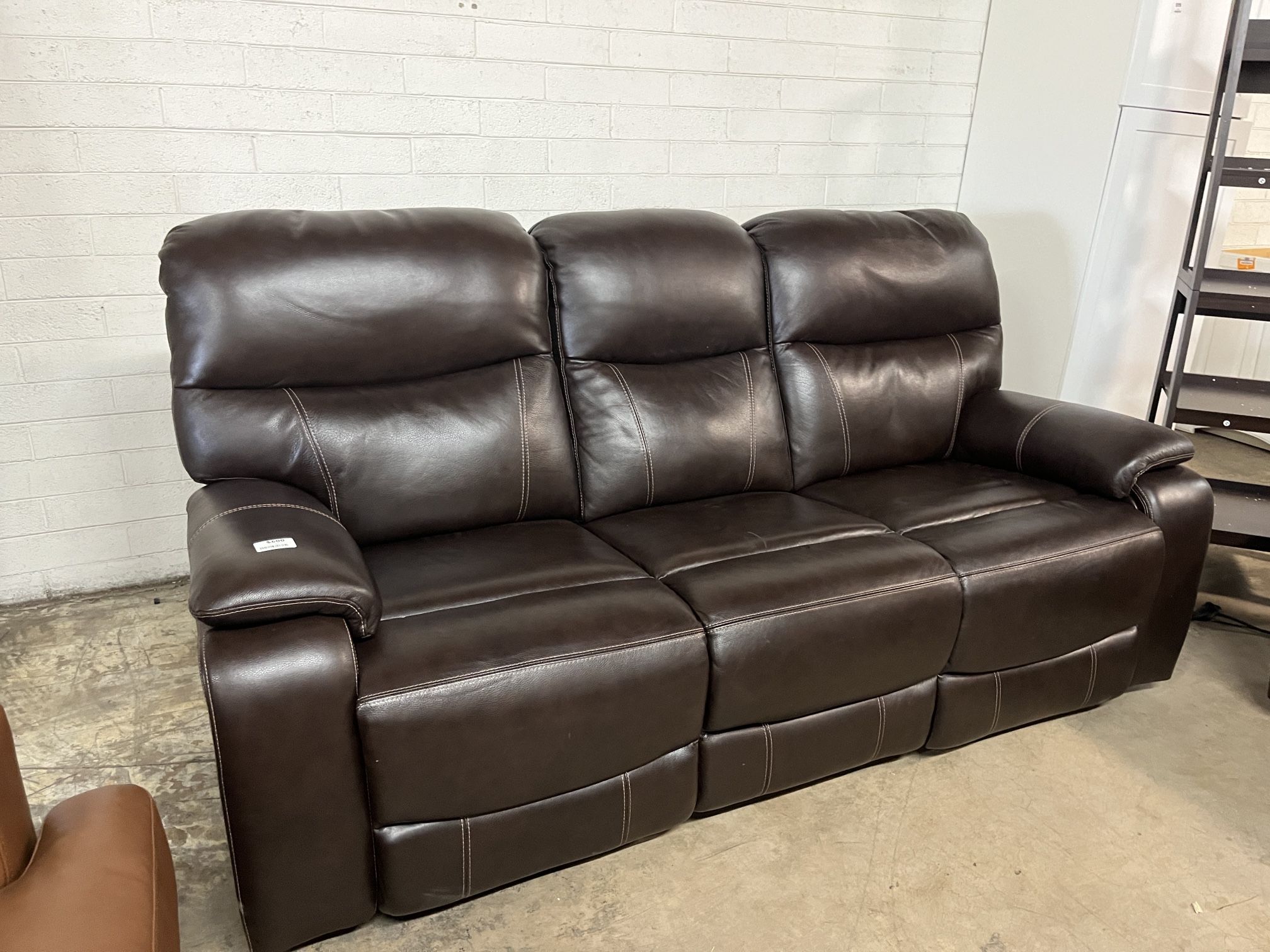 Leather Power Reclining Sofa 