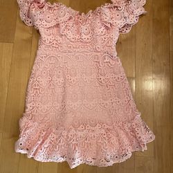Pink lace dress 