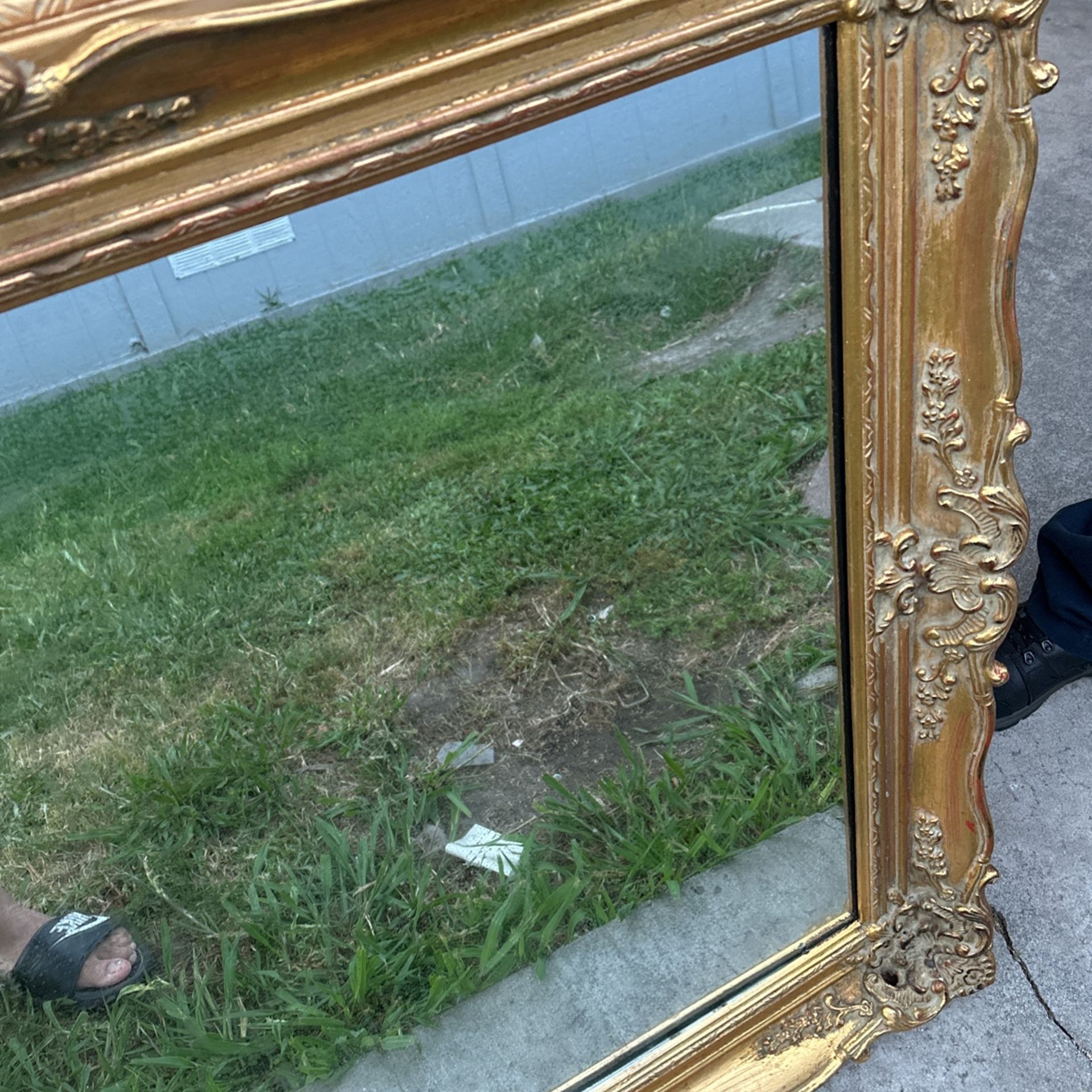 gold vintage mirror 