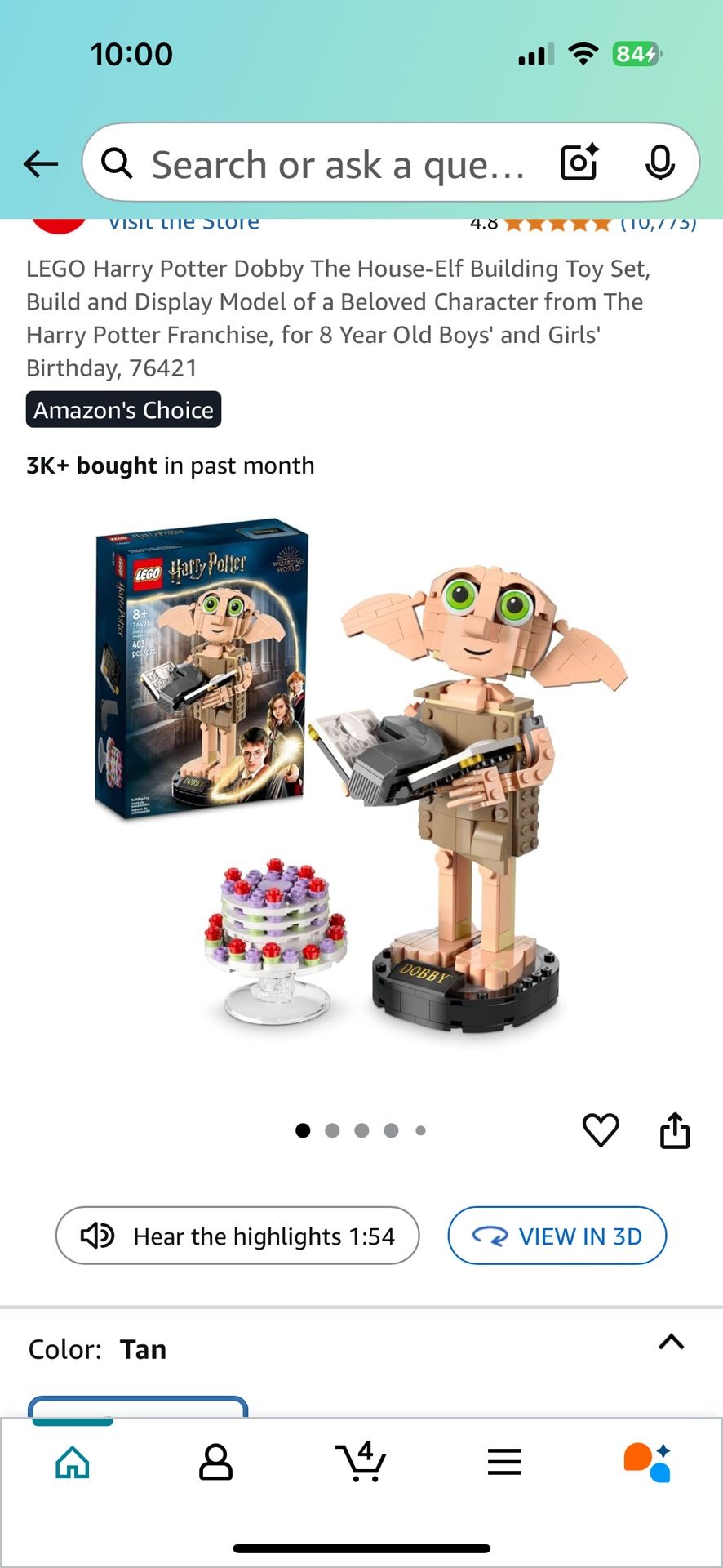 Harry Potter New In Box Legos "Dobby"
