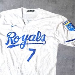 KC Royals NIKE Bobby Witt Jr #7 Jersey Mens XL White MLB Baseball Kansas City 