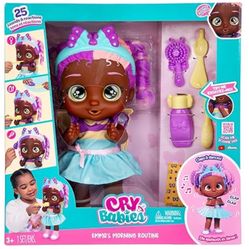 Cry, baby, doll cries, real tears, claps sings, and talks