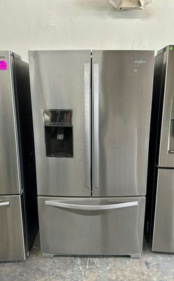 Whirlpool 3-Door Refrigerator (French Door Fridge) Stainless Steel - WaterDispenser, LargeCapacity