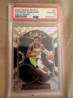Anthony Edwards Disco Prizm PSA 10!