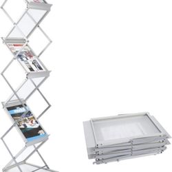MALKARON Foldable Magazine Rack Brochure Holder Catalog Literature Display Rack