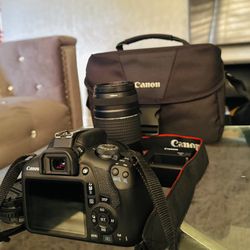 Canon - EOS Rebel T7 DSLR Video Two Lens Kit with EF-S 18-55mm and EF 75-300mm Lenses - Black