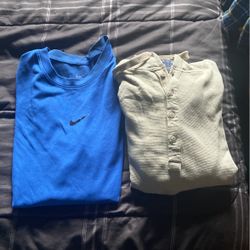 Men’s Large Nike and Pullover Shirt.  