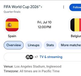 House parking for world cup event Spain vs Belgium