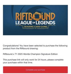 Riftbound x T1 2025 Worlds Champion Signature Edition PRESALE CONFIRMED ENGLISH