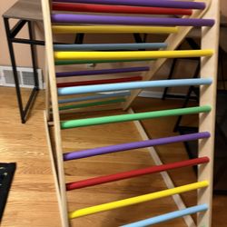 Set 3 in 1 Climbing Toys for Toddlers Foldable Wood Montessori Baby Jungle Gym with Ramp Ladder Slide Kids Indoor Playground Activity Play Structure A