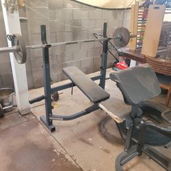 Bench Press ,Bar, and Weights
