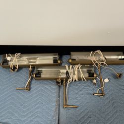 Vintage Metal Art Frame Lamps 