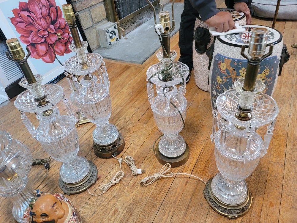 Vintage Genuine Lead Crystal Lamps