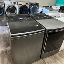 Kenmore elite MEGA CAPACITY washer and dryer set gas dryer with warranty