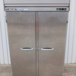 Beverage Air Commercial Stainless Steel Cooler Double Door Reach In Refrigerator Fridge