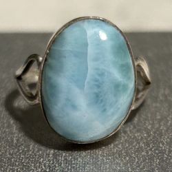 Larimar Sterling Silver Ring