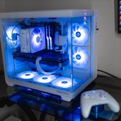 WHITE AMD Ryzen PC high performance 1080 /1440p