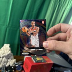 2 Alex Sarr Rookies From 2024-2025 Panini Prizm Instant Impact & Green Silver Prism