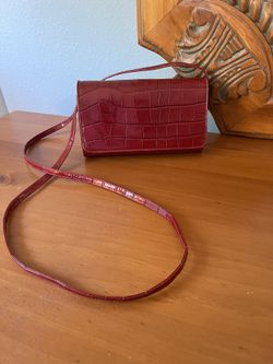 Crossbody, Red Leather Wallet/Purse