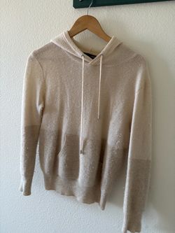 Beige cashmere hoodie
