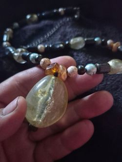 Multi color beads necklace